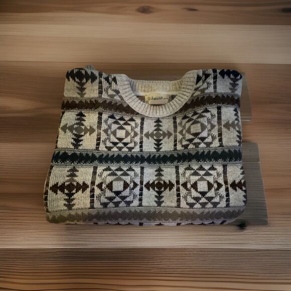 St. John's Bay Other - Vintage St. John’s Bay Geometric Pattern Sweater Men’s Size L/G